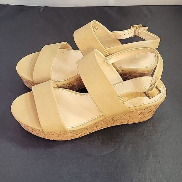 X-APPEAL 2-STRAP ADJUSTABLE BUCKLE ANKLE STRAP OPEN TOE WOMEN"S WEDGE SANDAL - Picture 7 of 13